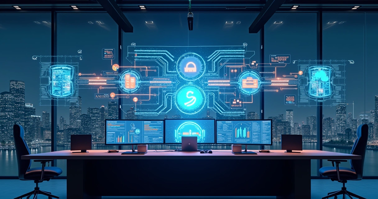 Painel digital mostrando pipeline ETL integrando múltiplas fontes de dados